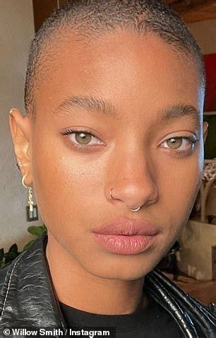 Willow Smith, 21, puts on a risqué display in a revealing lime sweater ...