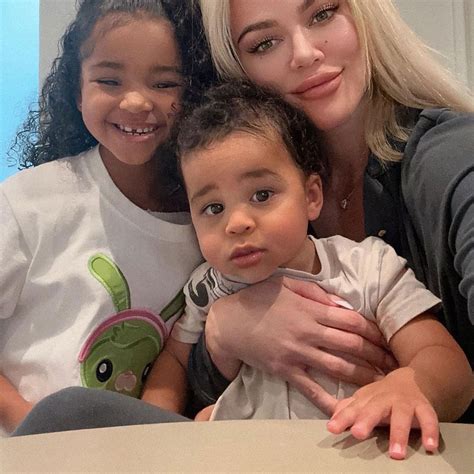 khloe kardashian proves babies tatum true  growing   photo