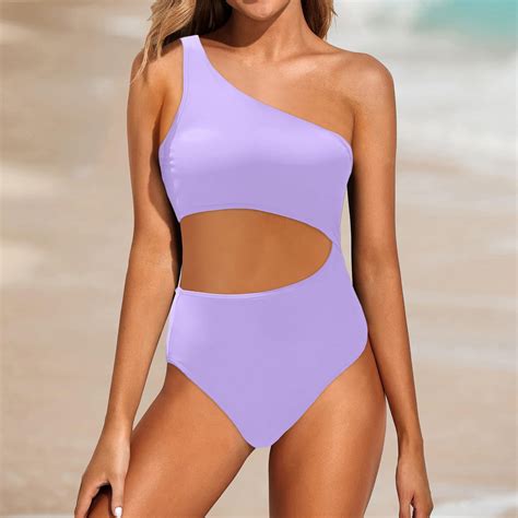 XINXIAOO Women One Shoulder 1 Piece Swimsuit for Women Bathing Suits