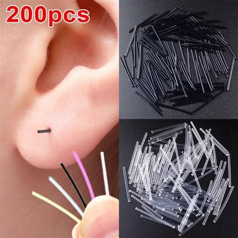 pcs invisible plastic soft stud earrings hypoallergenic simple