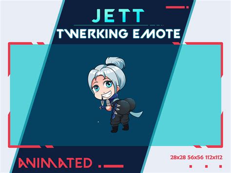 Jett Valorant Twerking Animated Emote: Twitch, Youtube, Discord (GIF
