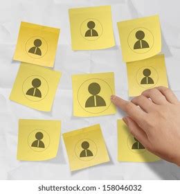Hand Choosing People Icon On Sticky Stock Photo 158046032 | Shutterstock