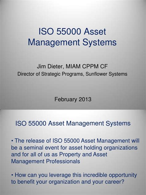 ISO 55000 Feb13 | Audit | Accountability