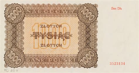 Banknot 1000 złotych | Muzeum Papiernictwa w Dusznikach-Zdroju
