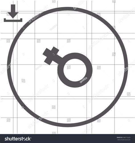 Female Icon Women Sex Signwhite Button Stock Vector (Royalty Free