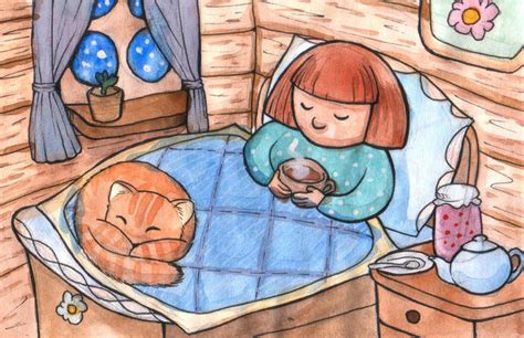 Иллюстрация Уют в стиле живопись | Illustrators.ru