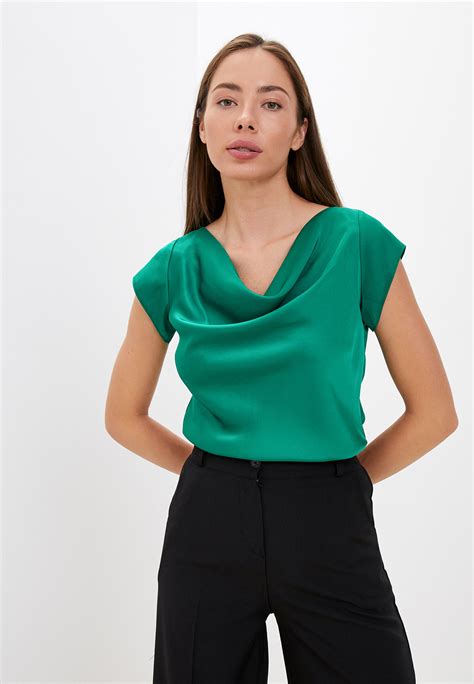 Блуза женская Moona Store fw23034 цвет зеленый купить за 2450 руб.