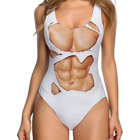 Muscle White Ugly One Piece Swimsuit – D&F Clothing®