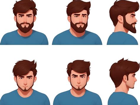 premium photo male head turnaround  animation