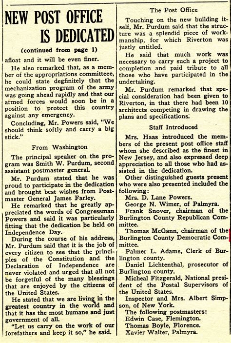 Special Delivery – Riverton’s United States Post Office – Historical