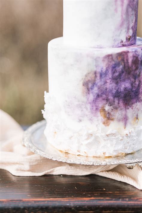 Sewell Sweets Artisan Cakes two tier, watercolor hand painted cake in