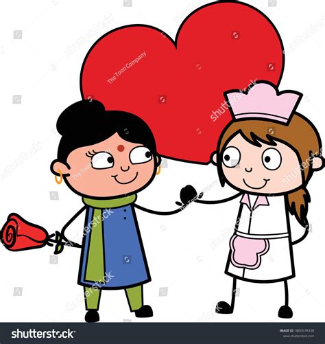 Cartoon Indian Lady Love Character Design Stock Vector (Royalty Free