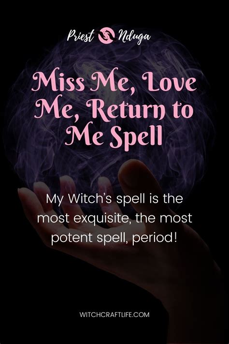 spell love  spell return   spell