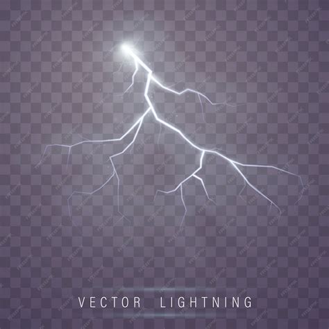 Raio de relâmpago. relâmpago magia e efeitos de luz. | Vetor Premium