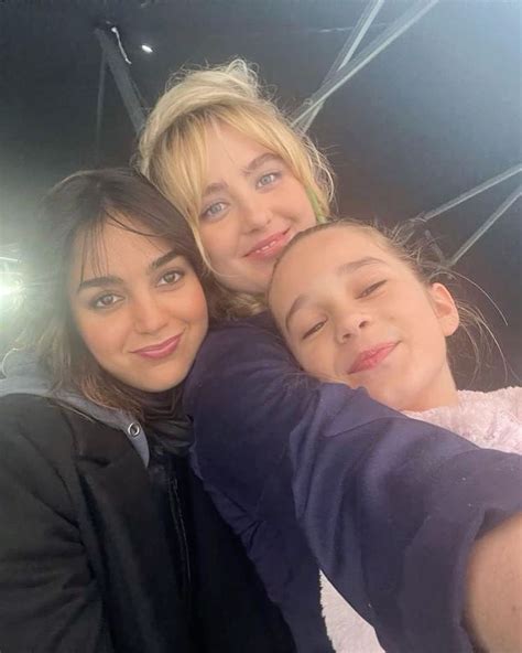 melissa barrera, kathryn newton, and alisha weir behind the scenes of