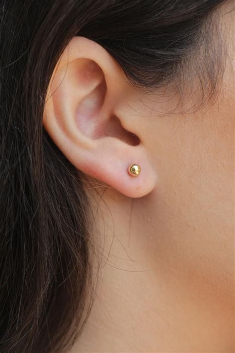 Gold dot earrings 14k gold filled stud earrings minimalist etsy – Artofit