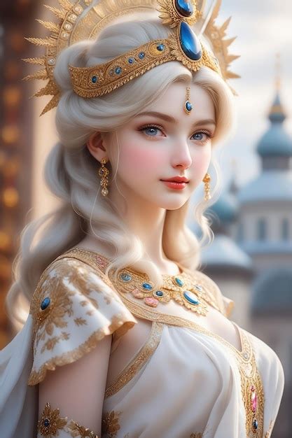 Premium Photo | A beautiful girl in a fantasy clothes like a goddess in ...