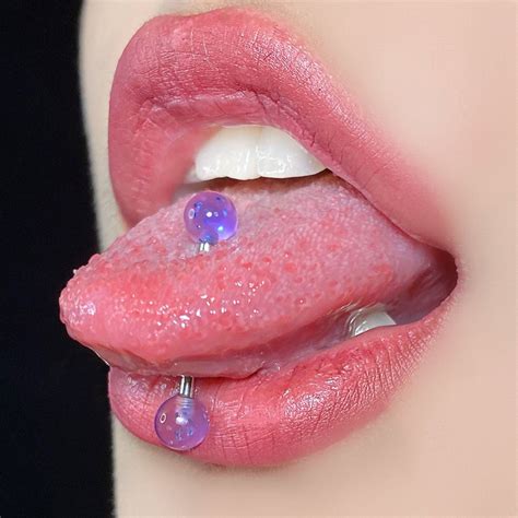 Acrylic Sequins Tongue Stud, Stud Piercing, Sweet Tongue Ring, Cool