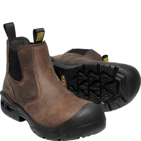 KEEN Utility Men's Juneau Romeo WP Work Boots - Dark Earth/Black ...