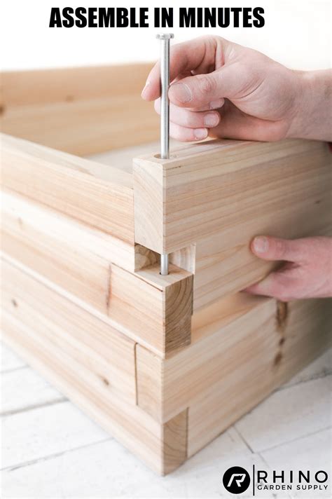 4x8 Cedar Raised Garden Bed - Rhino Garden Supply