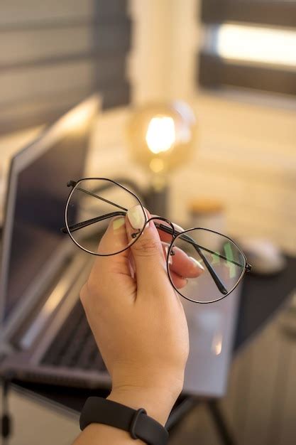 Premium Photo | Eye protection glasses for working at a computer