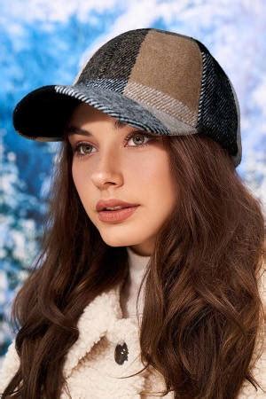 Бейсболка женская зимняя в клетку бежевая (ID#1503355832), цена: 520 ...