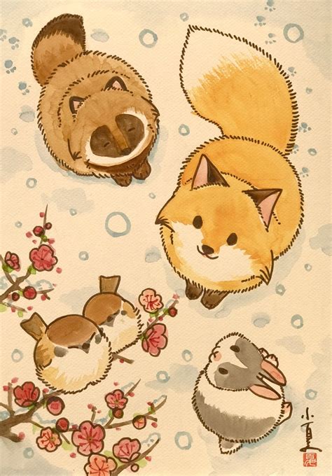 Рисунки милых зверюшек - фото и картинки abrakadabra.fun