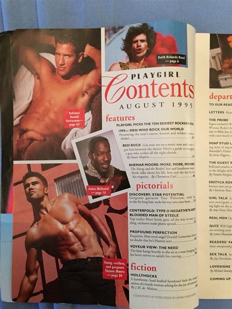 PLAYGIRL August 1995 PETER STEELE, KEITH RICHARDS, Shemar Moore ...