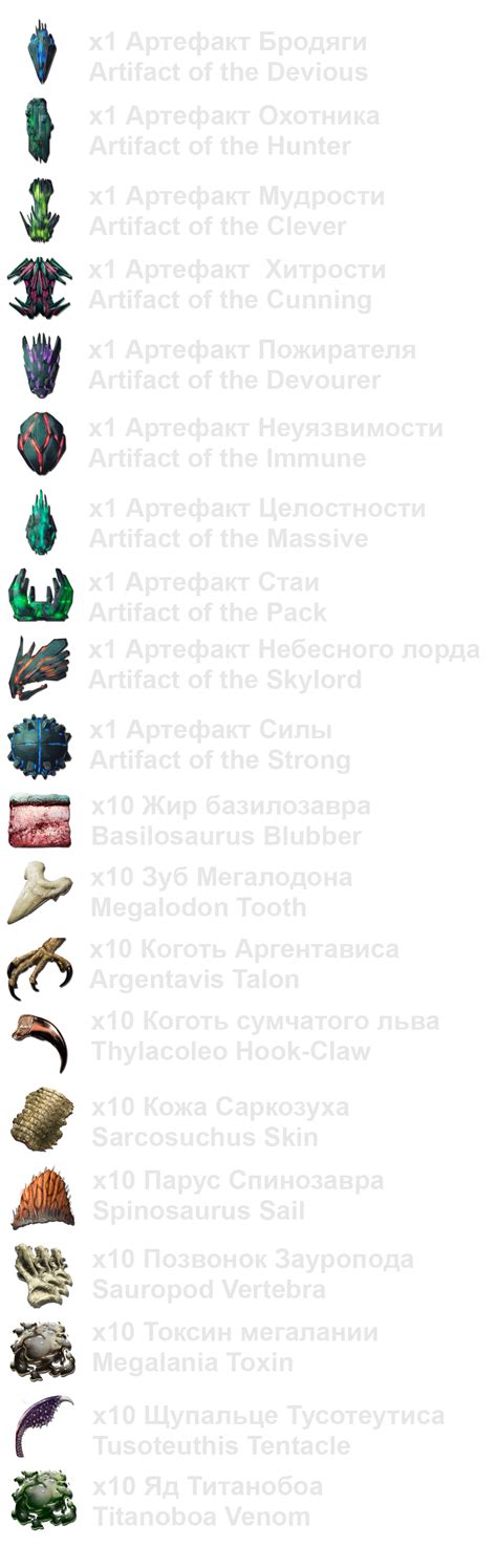 Steam Community :: Guide :: Наборы для призыва боссов в ARK / Sets to ...