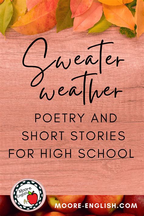 Sweater Weather Poetry And Short Stories For ELA / Moore English