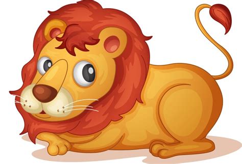 Cute baby lion cartoon Royalty Free Vector Image