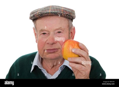 man  apple stock photo alamy