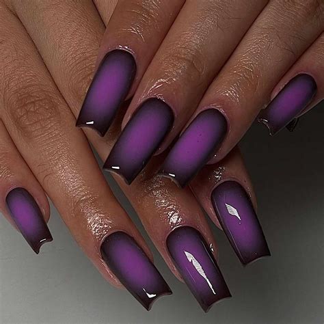 purple colour nail art 7