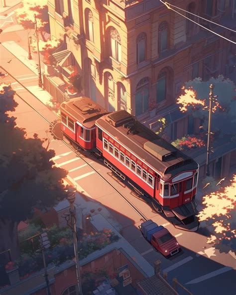 Premium AI Image | A train that is going to the station