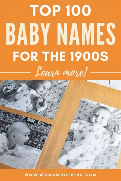 Top 100 Baby Names for the 1900s