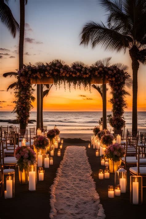 pin  shyla  birth day decor   dream beach wedding romantic