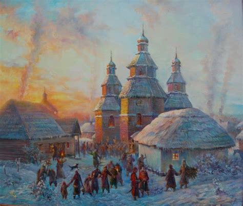 Шіверський М. Різдво на Січі | Painting, Art, Ukrainian art