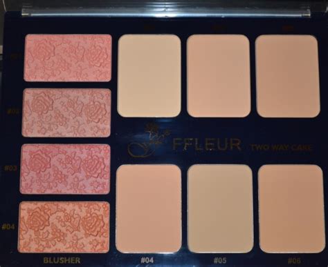 Палитра для макияжа лица. FFLEUR FFleur Two Way Cake + Blushers - «Это ...