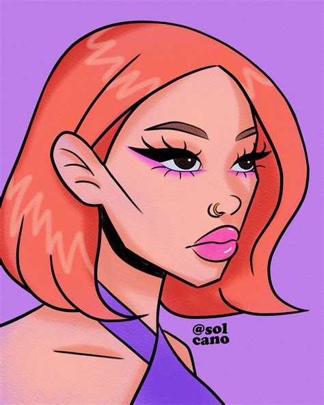 ArtStation - Short orange hair by @solcano