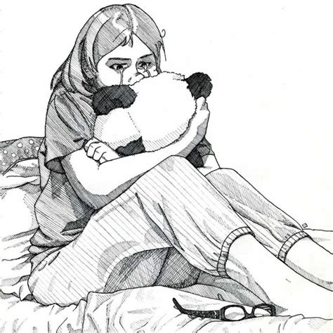 177 грустных рисунков для срисовки карандашом