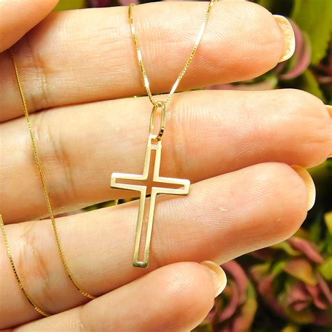 Pingente De Crucifixo Em Ouro