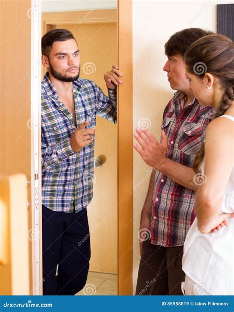 Angry neighbor stock image. Image of indoor, interior - 85558819