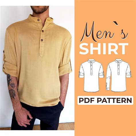 Mens Shirt Sewing Pattern | Pattern Couture