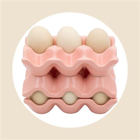ceramic egg holder adds  cool aesthetic   fridge