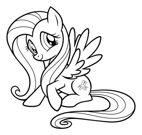 Раскраска - My Little Pony в кино - Моя маленькая пони - Флаттершай ...