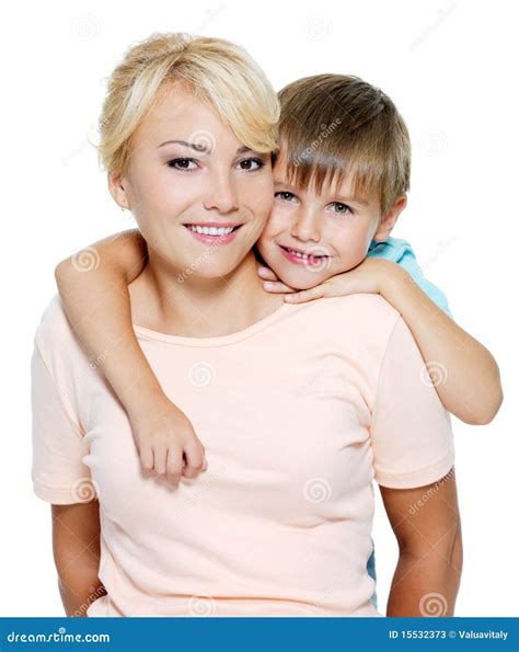 Madre E Hijo Felices De Seis Años Imagen de archivo - Imagen de sonrisa