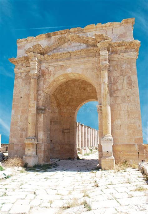 jerash stock image image  destinations asia entrance