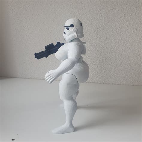 Stormtrooper Star Wars BBW Big Girl Sexy Nude Space Action Figure Curvy
