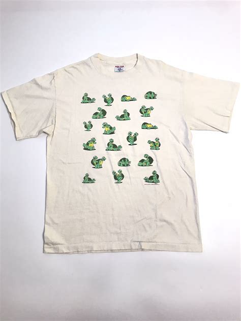 Vintage Vintage 1991 Parody Turtle Sex Positions Double Sided Shirt