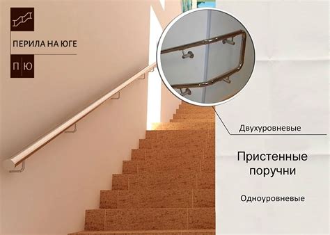 Пристенный поручень для лестницы из нержавеющей стали